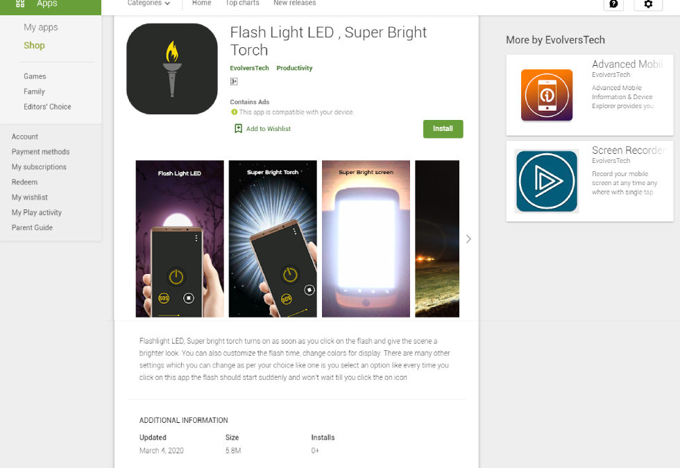 Flash Light LED , Super Bright Torch